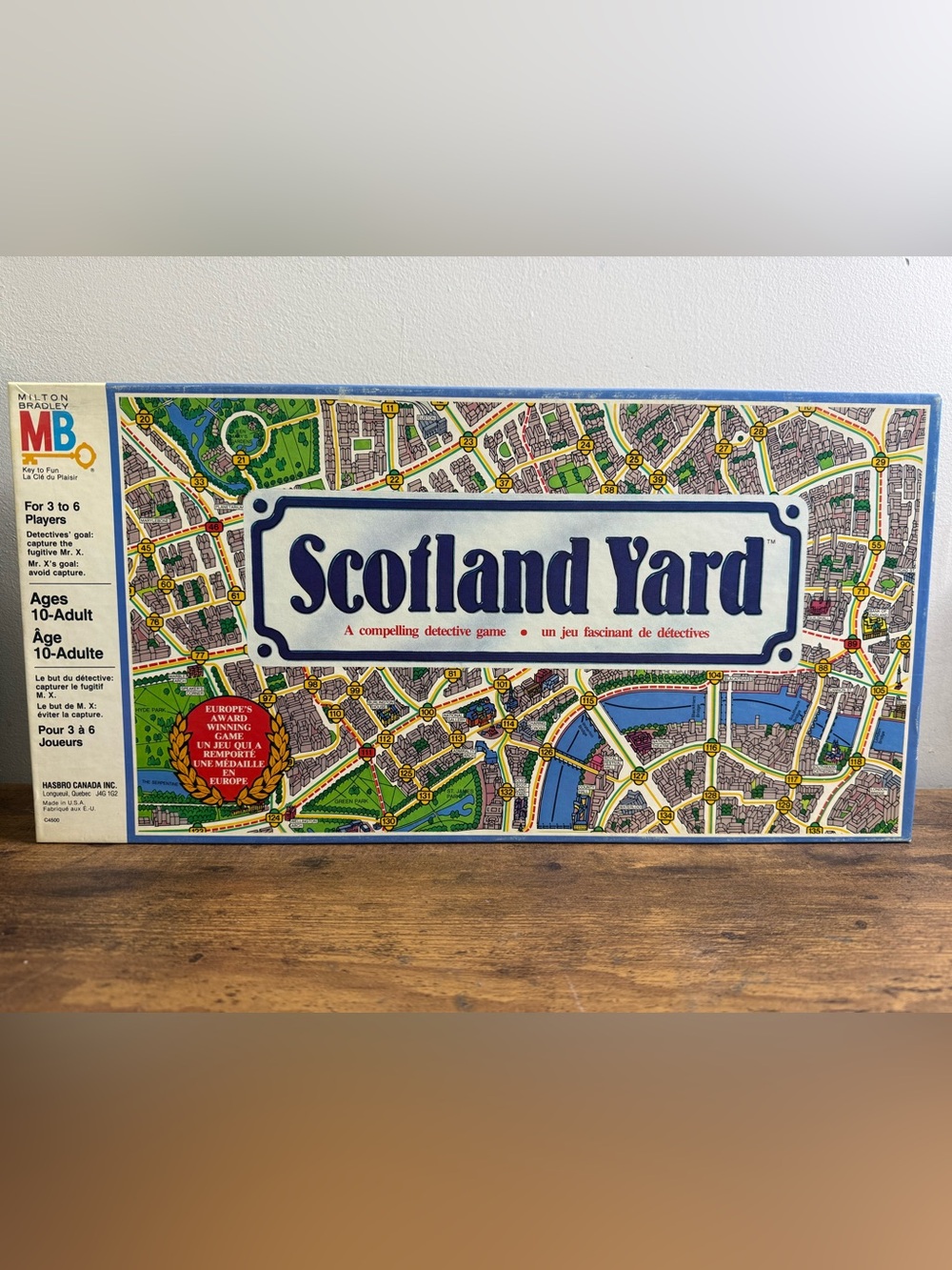 Vintage 1985 Milton Bradley Scotland Yard Board Game - Complete